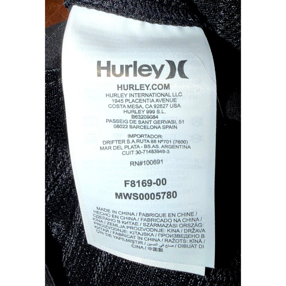 Hurley One & Only Walkshort Mens 32 Black Hybrid Quick Dry Water to Casual NWT - Picture 10 of 12